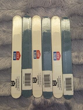 Rite Aid Double-Sided Nail Files - Blue & White (6 pack)